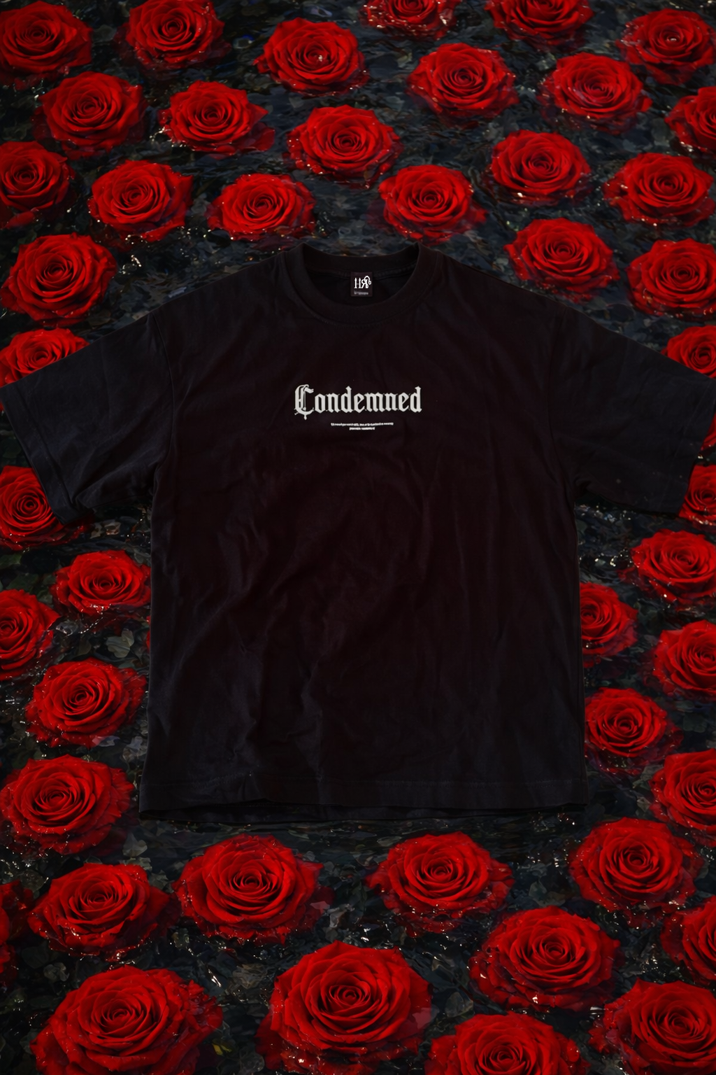 CAMISETA OVERSIZE CONDEMNED TO WIN WHITE AND BLACK